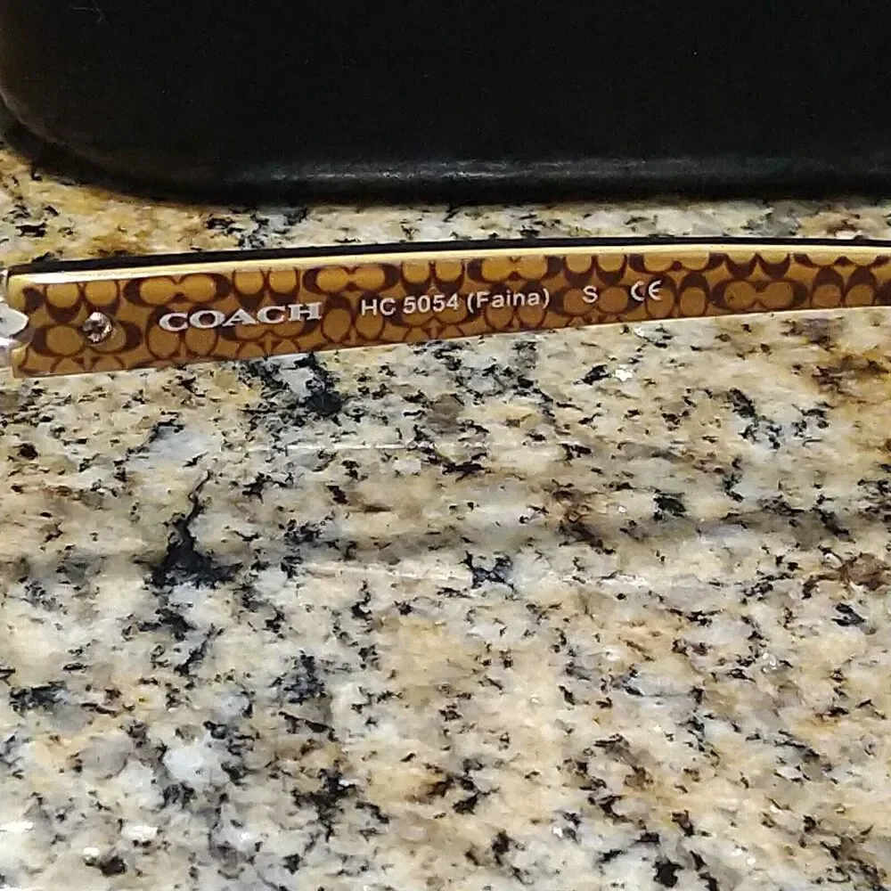 Coach HC 5054 Faina 9187 Eyeglasses Satin Brown Tortoise Gold 49-17-135 w/ Case
